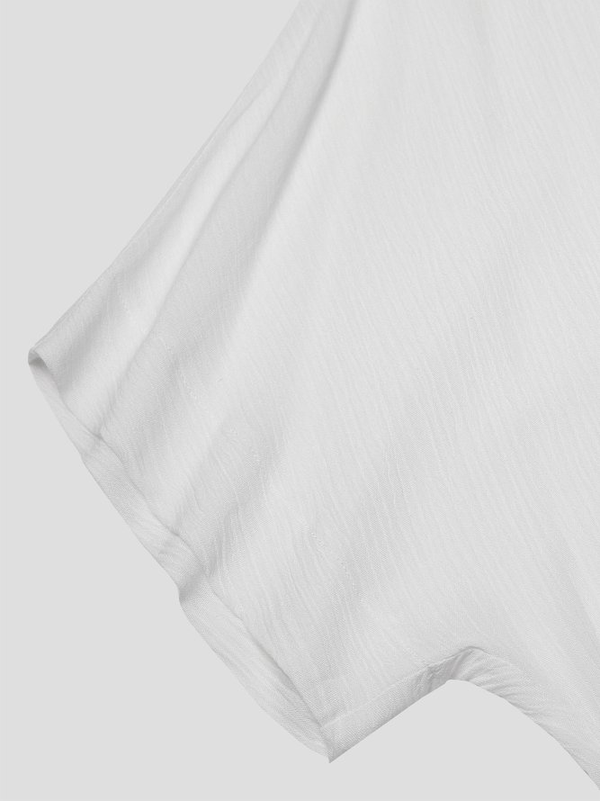 JFN Round Neck Solid Casual Blouse