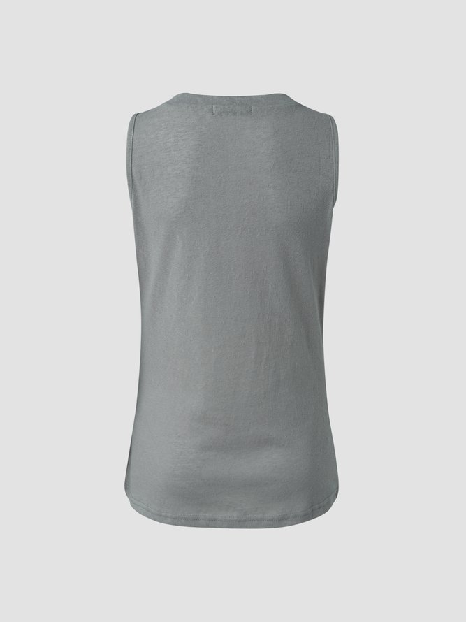JFN V Neck Solid Basic Top