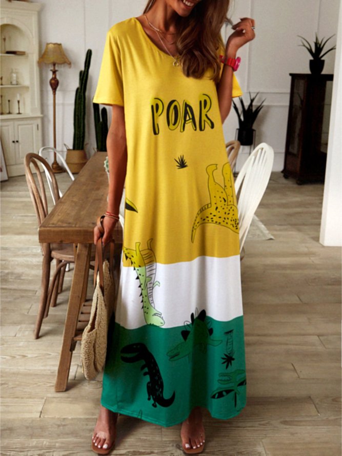 V Neck Short Sleeve Boho Dresses Dresses Justfashionnow Casual Dresses 1 Boho Dresses Beach