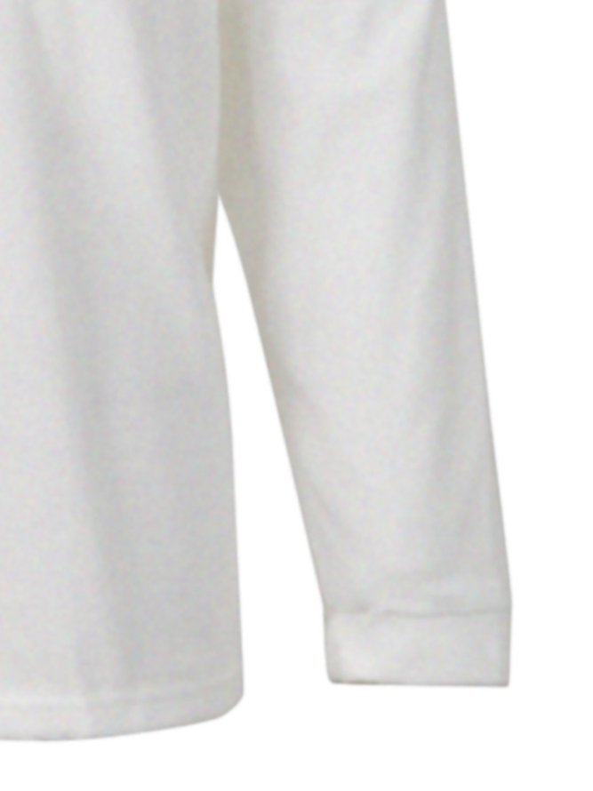 Long Sleeve Solid Elegant Paneled Round Neck Cotton Plus Size Chic Shirts  Blouse