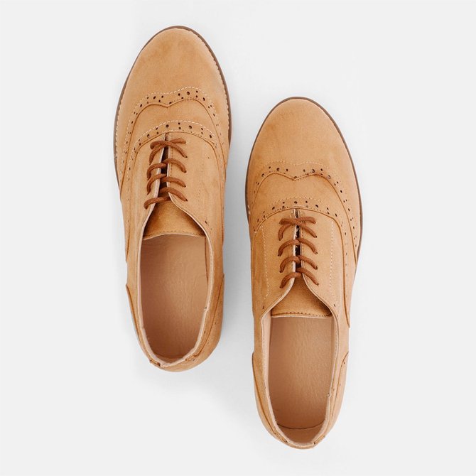 JFN Women's Lace Up Perforated Oxfords Shoes Casual Shoes