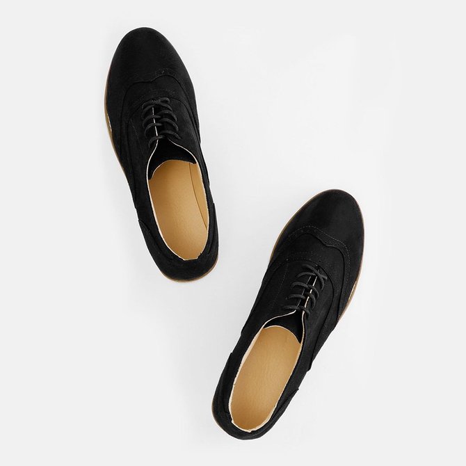 JFN Women's Lace Up Perforated Oxfords Shoes Casual Shoes