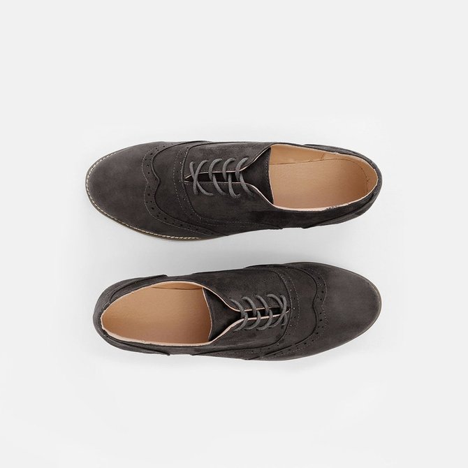 JFN Women's Lace Up Perforated Oxfords Shoes Casual Shoes