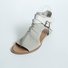 Women Plus Size Denim Cloth Adjustable Buckle Sandals