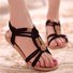 JFN  Flower Bead Knitting Slip On Flat Beach Outdoor Sandals