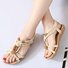 JFN  Flower Bead Knitting Slip On Flat Beach Outdoor Sandals