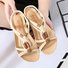 JFN  Flower Bead Knitting Slip On Flat Beach Outdoor Sandals