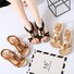 JFN  Flower Bead Knitting Slip On Flat Beach Outdoor Sandals