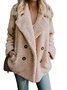 Long Sleeve Shawl Collar Buttoned Coats