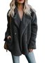 Long Sleeve Shawl Collar Buttoned Coats