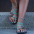 JFN  Plus Size Women Sandals Handmade Beach Flat Sandals