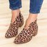 Women Deep V Sexy Booties Casual Comfort Zipper Shoes