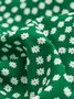 JFN V Neck Floral Printed Casual Geometric Half Sleeve Shirt