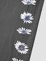 Women's Loose Casual Baggy Linen & Cotton Daisy Floral Pant 