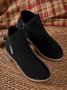 Women British Style Urban Round Toe Comfortable Zip Chunky Heel Low Heel Boots