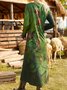 V Neck Regular Fit Casual Dress