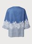 V Neck Floral Casual Top