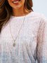 Casual Ethnic Crew Neck Top