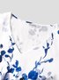 JFN V Neck Floral Casual Top