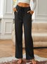 Stretch waist pocket with drawcord palazzo Pants/wide leg Pants