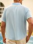 Cotton Linen Style American Casual Basic Versatile Linen Shirt