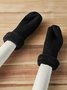 Twist Pattern Plush Woven Full Cover Gloves Autumn Winter Warmth Thickening Accessories