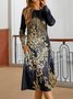 Crew Neck Ethnic Dress