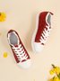 Christmas Red Shiny Lightweight Glitter Canvas Shoes