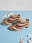 Vintage Weave Inlay Block Heels