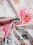 Women's Rose Print Crew Neck Floral Casual T-Shirt