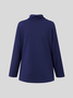 V Neck Regular Fit Plain Casual Two-Piece Set