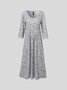 Women's A Line Dress Midi Dress Long Sleeve Plain Spring &fall Crew Neck Casual Modern