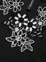 JFN V Neck Lace Black  Party?Mini Prom Dress