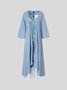 Women's Shift Dress Maxi Dress half Sleeve Floral Print Spring Summer 2PCS V Neck Casual Dress