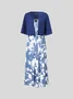 Women's A Line Dress Midi Dress Two-Piece Set  Floral Print Spring Summer Casual Modern