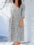 Women's A Line Dress Midi Dress Long Sleeve Plain Spring &fall Crew Neck Casual Modern