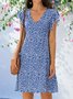 Floral Knitted Loose Vacation Dress