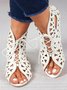 Resort Cutout Lace-Up Sandal Boots Dressy Wedding Sandals