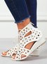 Resort Cutout Lace-Up Sandal Boots Dressy Wedding Sandals