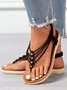 JFN Beaded Thin Strap Bohemian Thong Sandals