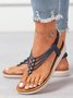 JFN Beaded Thin Strap Bohemian Thong Sandals