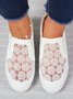 Flower Embroidery Detail Hidden Heeled Shoes