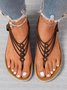 JFN Beaded Thin Strap Bohemian Thong Sandals