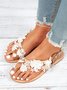 JFN    White  Lace  Flower  Wedding  Women's  flip flops Sandals