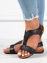 Women's Comfy Orthotic Sandals Women's Arch Support Flat Sandals Orthopedic Sandals JFN Women Retro Solid Color Casual Simple Velcro Strappy Sandals