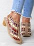 Vintage Weave Inlay Block Heels
