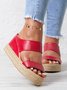 Beach vacation Straw Wedges Denim Sandals Jean Shoes