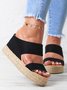 Beach vacation Straw Wedges Denim Sandals Jean Shoes