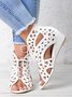 Resort Cutout Lace-Up Sandal Boots Dressy Wedding Sandals