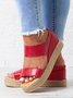 Beach vacation Straw Wedges Denim Sandals Jean Shoes